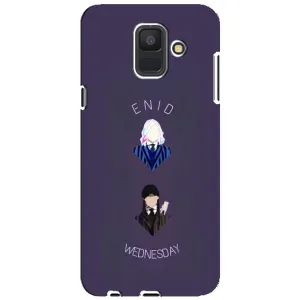Чехлы Венсдей на Samsung Galaxy A6 2018, A600F Уэнсдей (AlphaPrint) (Уэнздей и подруга)