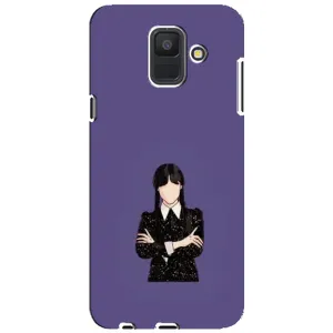 Чехлы Венсдей на Samsung Galaxy A6 2018, A600F Уэнсдей (AlphaPrint) (Уэнздей в черном)