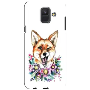 Чехлы с картинкой Лисички для Samsung Galaxy A6 2018, A600F (VPrint) (Веселая лисичка)