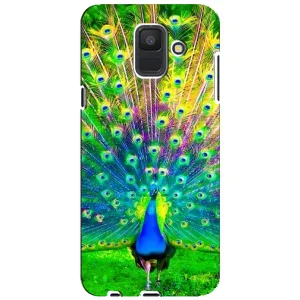 Чехол с птицами на Samsung Galaxy A6 2018, A600F (VPrint) (Яркий Павлин)