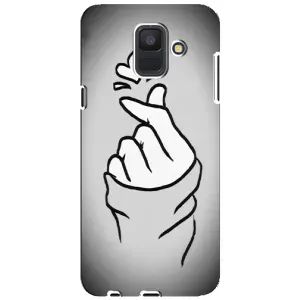 Чехол с принтом для Samsung Galaxy A6 2018, A600F (AlphaPrint - Знак сердечка) (Значок Love)