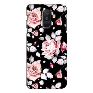 Чохли з квітами для Samsung Galaxy A6 Plus 2018 ( A605) (VPrint) (Квіти на чорному)