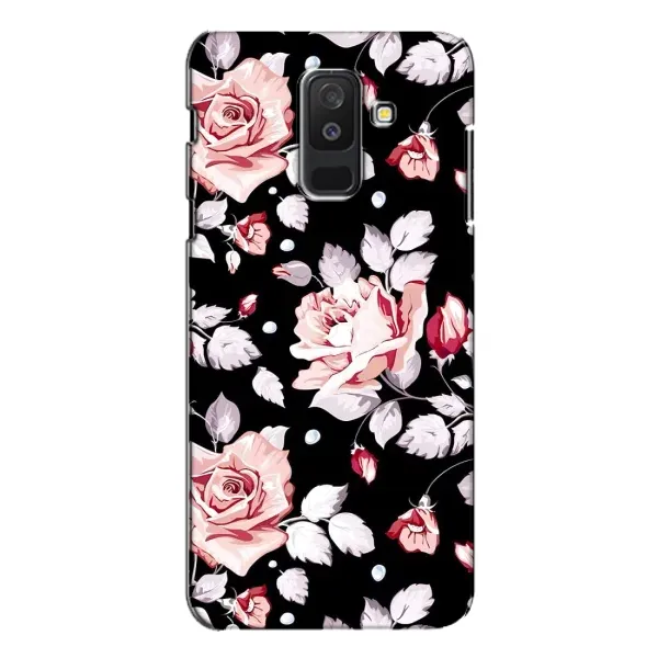 Чохол з принтом «Квіти на чорному» для Samsung Galaxy A6 Plus 2018 (A605)