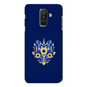 Чохли для Samsung Galaxy A6 Plus 2018 ( A605) Укр. Символіка (AlphaPrint) (Квітковий Герб)