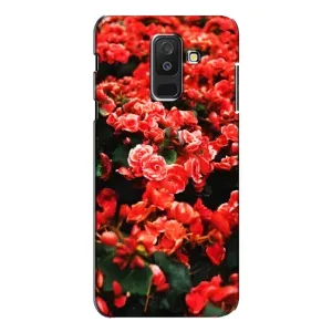Чохли з квітами для Samsung Galaxy A6 Plus 2018 ( A605) (VPrint) (Квіти червоні)