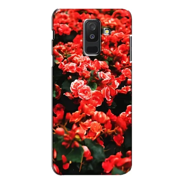 Чохол з принтом «Квіти червоні» для Samsung Galaxy A6 Plus 2018 (A605)