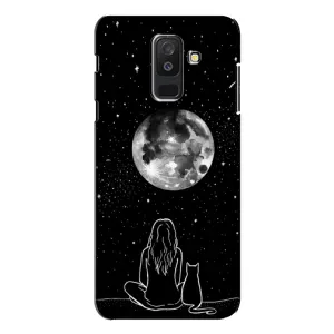 Чохол з малюнком кіт на Samsung Galaxy A6 Plus 2018 ( A605) (Дівчина з котом)