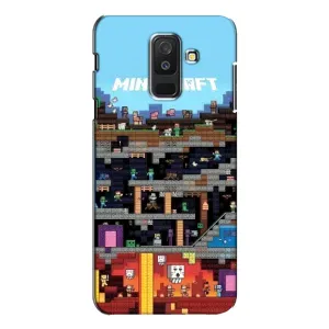 Чохол Майнкрафт на Samsung Galaxy A6 Plus 2018 ( A605) (AlphaPrint) Minecraft (фон Minecraft)