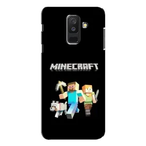 Чохол Майнкрафт на Samsung Galaxy A6 Plus 2018 ( A605) (AlphaPrint) Minecraft (герої Minecraft)