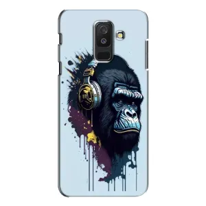 Чохол з Мавпами Samsung Galaxy A6 Plus 2018 ( A605) - (AlphaPrint) (Горила в навушниках)