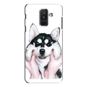 Чохол з Хаскі Samsung Galaxy A6 Plus 2018 (A6 Plus 2018, A605) - (AlphaPrint) (Хаскі улибака)