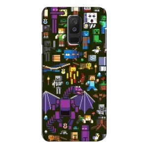 Чохол Майнкрафт на Samsung Galaxy A6 Plus 2018 ( A605) (AlphaPrint) Minecraft (Колаж Майнкрафт)