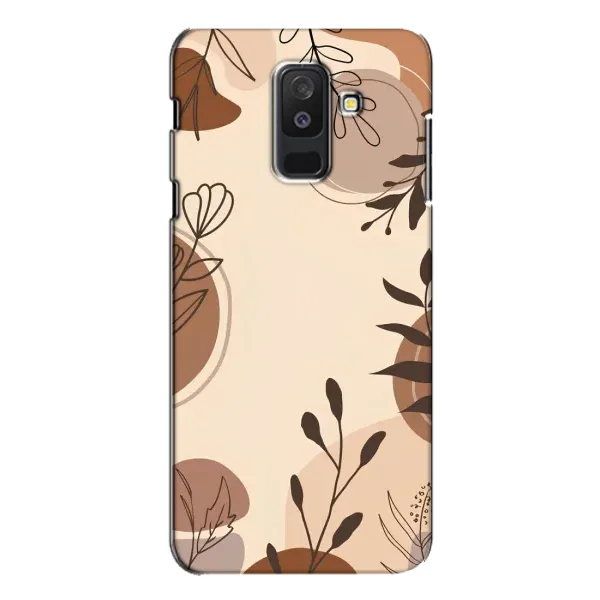 Чохол з принтом «Коричневі квіти» для Samsung Galaxy A6 Plus 2018 (A605)