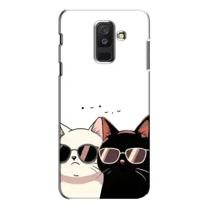 Чохол з малюнком кіт на Samsung Galaxy A6 Plus 2018 ( A605) (Коти в окулярах)