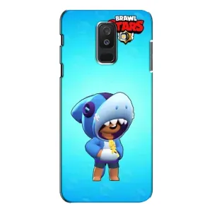 Чехол для Samsung Galaxy A6 Plus 2018 ( A605) Бравл Старс (VPrint) (Леон акула)