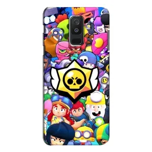 Чехол для Samsung Galaxy A6 Plus 2018 ( A605) Бравл Старс (VPrint) (Лого Brawl Stars)