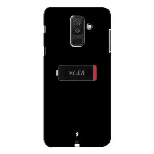Чехлы для любимой на Самсунг A6 Плюс 2018, A605 (VPrint) (Love battery)