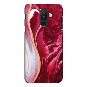 Чехол с принтом «Мрамор красный» для Samsung Galaxy A6 Plus 2018 (A605)