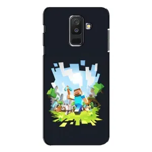 Чохол Майнкрафт на Samsung Galaxy A6 Plus 2018 ( A605) (AlphaPrint) Minecraft (персонажі Minecraft)