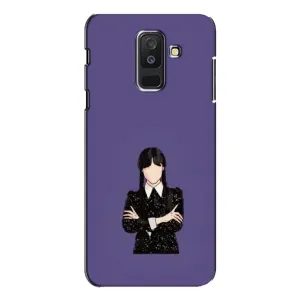 Чохли Венсдей на Samsung Galaxy A6 Plus 2018 ( A605) Уенсдей (AlphaPrint) (Венздей у чорному)