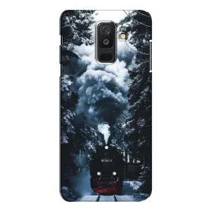 Новорічні, Святкові Чохли для Samsung Galaxy A6 Plus 2018 ( A605) - 2024 год (Зимовий потяг)