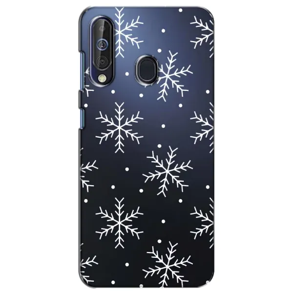 Чехол с принтом «Белые снежинки» для Samsung Galaxy A60 2019 (A605F)
