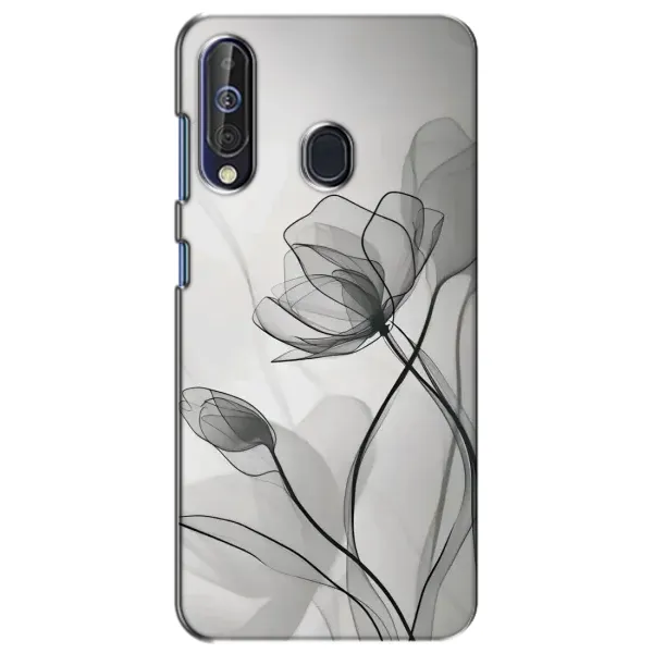 Чохол з принтом «Чорні квіти» для Samsung Galaxy A60 2019 (A605F)