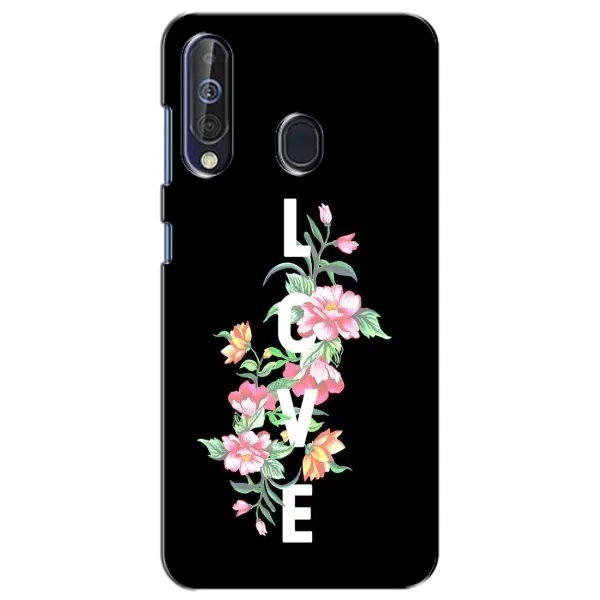 Чехол с принтом «Цветы LOVE» для Samsung Galaxy A60 2019 (A605F)