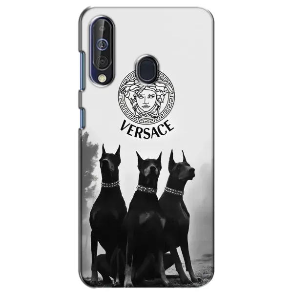 Чехол с принтом «Доберман Версаче» для Samsung Galaxy A60 2019 (A605F)
