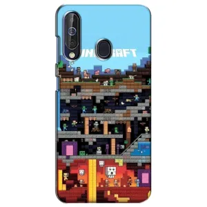 Чохол Майнкрафт на Samsung Galaxy A60 2019 (A605F) (AlphaPrint) Minecraft (фон Minecraft)