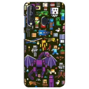 Чохол Майнкрафт на Samsung Galaxy A60 2019 (A605F) (AlphaPrint) Minecraft (Колаж Майнкрафт)
