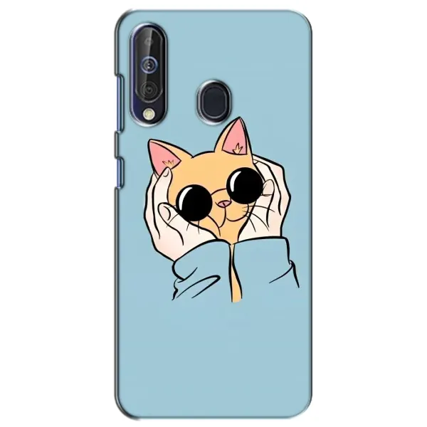 Чехол с принтом «Котик в очках» для Samsung Galaxy A60 2019 (A605F)