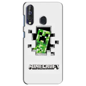 Чохол Майнкрафт на Samsung Galaxy A60 2019 (A605F) (AlphaPrint) Minecraft (кріпер Майнкрафт)