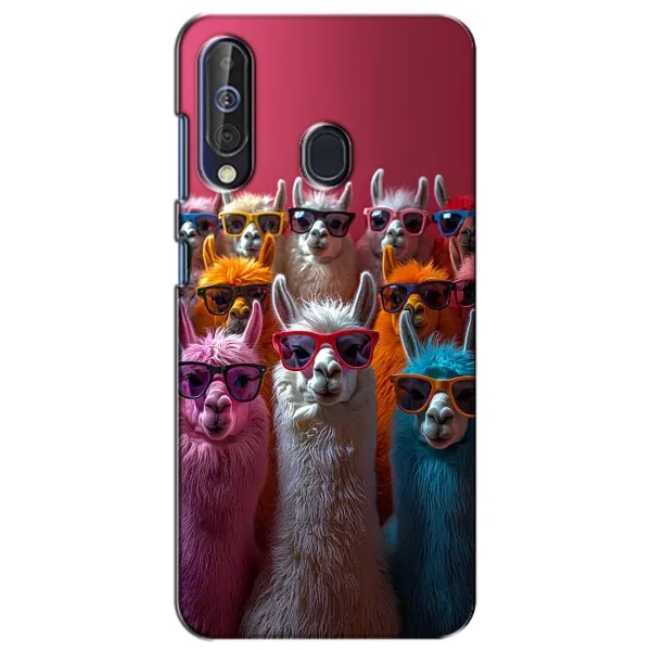 Чехол с принтом «Ламы в очках» для Samsung Galaxy A60 2019 (A605F)