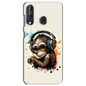 Чохол з Мавпами Samsung Galaxy A60 2019 (A605F) - (AlphaPrint) (Макака в навушниках)