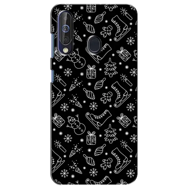 Чохол з принтом «Новорічний фон» для Samsung Galaxy A60 2019 (A605F)