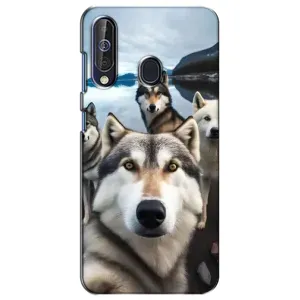 Чохол з Хаскі Samsung Galaxy A60 2019 (A605F) - (AlphaPrint) (Селфі Хаскі)