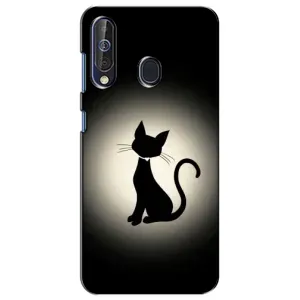 Чохол з принтом для Samsung Galaxy A60 2019 (A605F) (AlphaPrint) Модні коти (Силует котика)