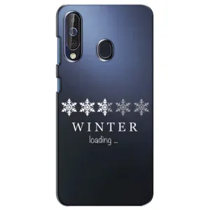 Зимні Чохли для Самсунг Гелексі А60 2019 (А605Ф) - прозорий фон (Winter loading)