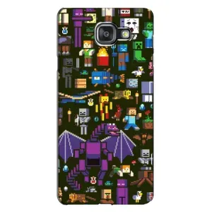 Чохол Майнкрафт на Samsung Galaxy A7 2016 / A7100 / A710F (AlphaPrint) Minecraft (Колаж Майнкрафт)