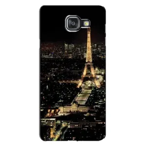 Чехол Эйфелева Башня для Samsung Galaxy A7 2016 / A7100 / A710F - (AlphaPrint) (Ночной Париж)