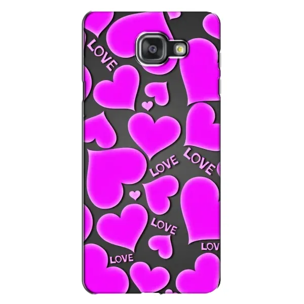 Чехол с принтом «Pink hearts» для Samsung Galaxy A7 2016 (A7100, A710F)