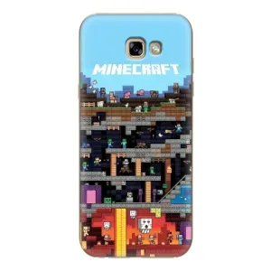 Чехол Майнкрафт на Samsung Galaxy A7 2017 / A720 / A720F (AlphaPrint) Minecraft (фон Minecraft)