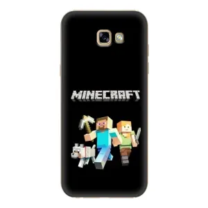 Чехол Майнкрафт на Samsung Galaxy A7 2017 / A720 / A720F (AlphaPrint) Minecraft (герои Minecraft)