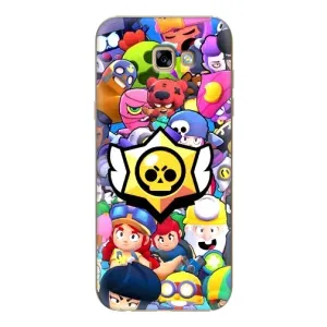Чехол для Samsung Galaxy A7 2017 / A720 / A720F Бравл Старс (VPrint) (Лого Brawl Stars)