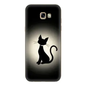 Чехол с принтом для Samsung Galaxy A7 2017 / A720 / A720F (AlphaPrint) Модные коты (Силуэт котика)