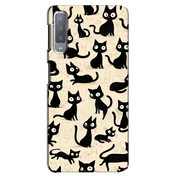 Чохол з принтом «Чорні коти» для Samsung Galaxy A7 2018 (A750) Чохол з принтом «Чорні коти» для Samsung Galaxy A7 2018 (A750)