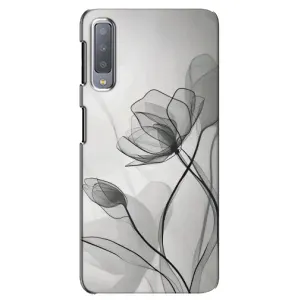 Чохол з принтом «Чорні квіти» для Samsung Galaxy A7 2018 (A750)