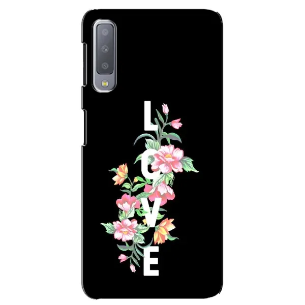 Чохол з принтом «Квіти LOVE» для Samsung Galaxy A7 2018 (A750)