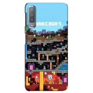 Чохол Майнкрафт на Samsung Galaxy A7-2018, A750 (AlphaPrint) Minecraft (фон Minecraft)